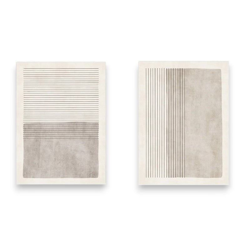 Modern Neutral Line Abstract Wall Art