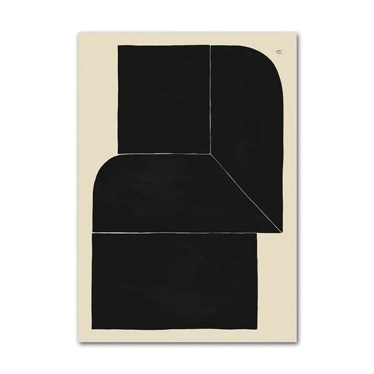 Modern Black Abstract Wall Art for Contemporary Interiors