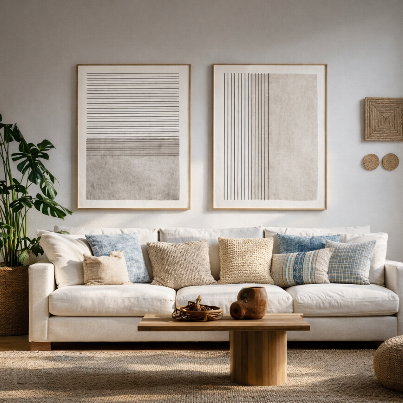 Modern Neutral Line Abstract Wall Art